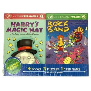 Innovative Kids Beginning Reader Library 4 Books 3 Puzzles 1 Card Game NEW